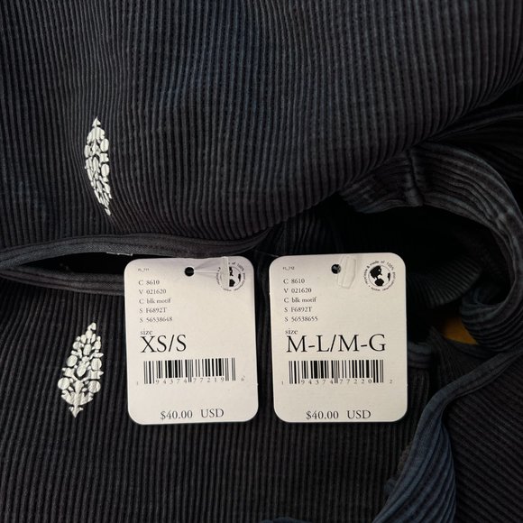 NWT! Free People Happiness Runs Square Neck Crop Tank / Washed Black M/L - Picture 5 of 6